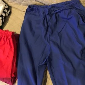 Blue scrub pants