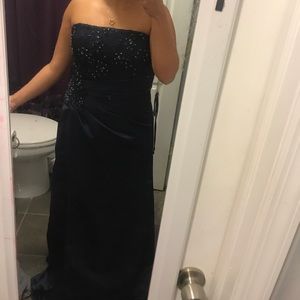 Navy blue gown