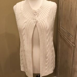 Winter white sweater vest