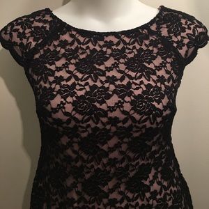 ‼️SALE‼️ Black lace dress with pink underlay