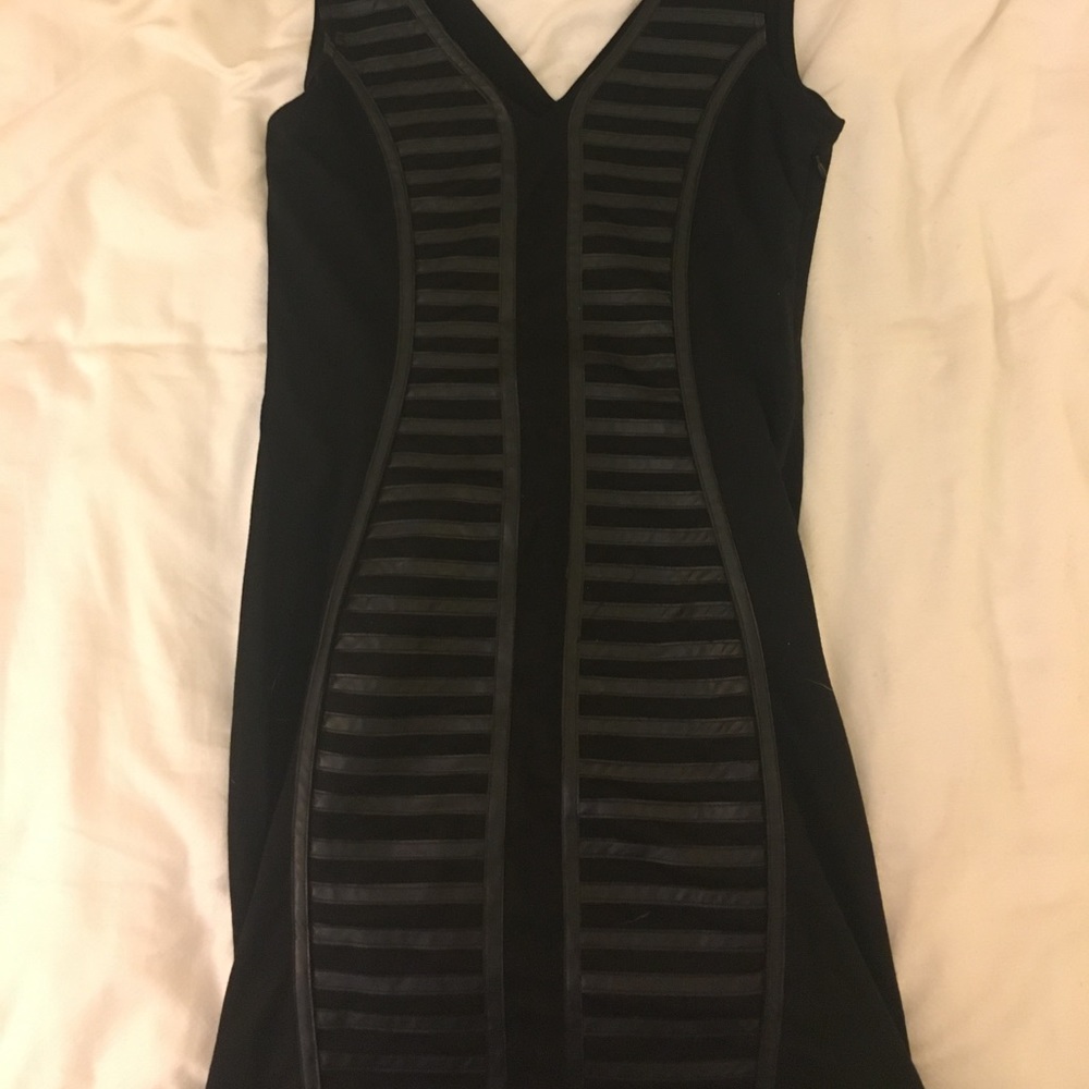 Small black ladder mini dress