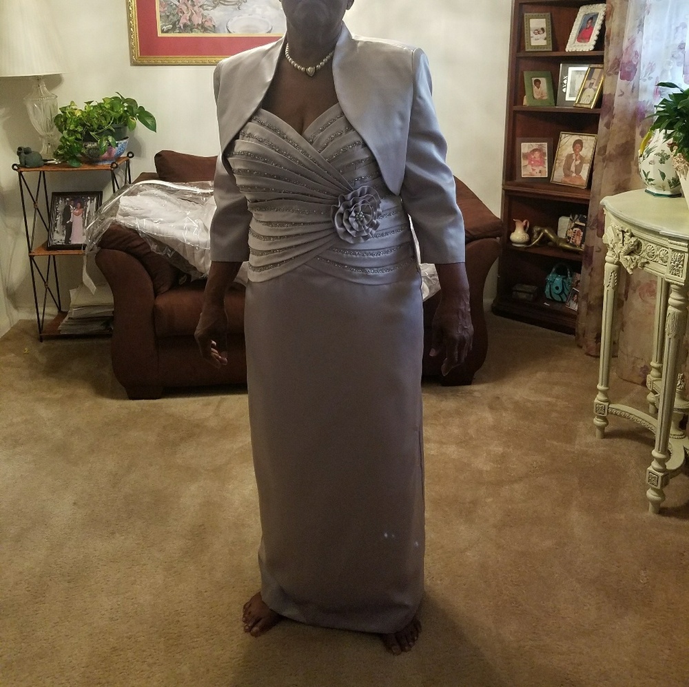 Silver/Gray Mother of the Bride Dress