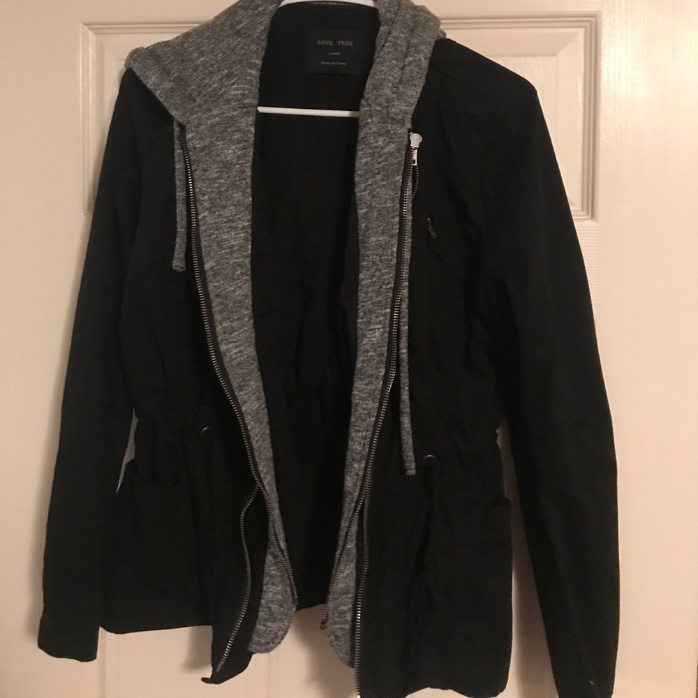 Black/ heather fall jacket