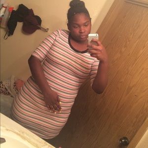 Bodycon Striped Form Fitting Dress