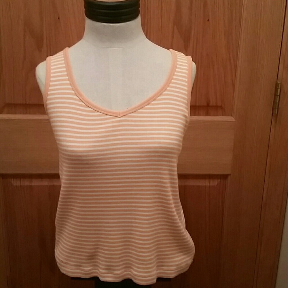 Lauren Ralph Lauren Orange Stripe Tank Top