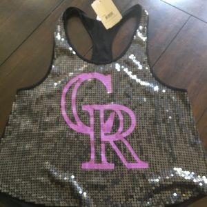 PINK Colorado Rockies Tank Top NEW WITH TAG