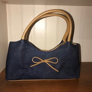 Charlotte Rousse Denim Bow Purse Small