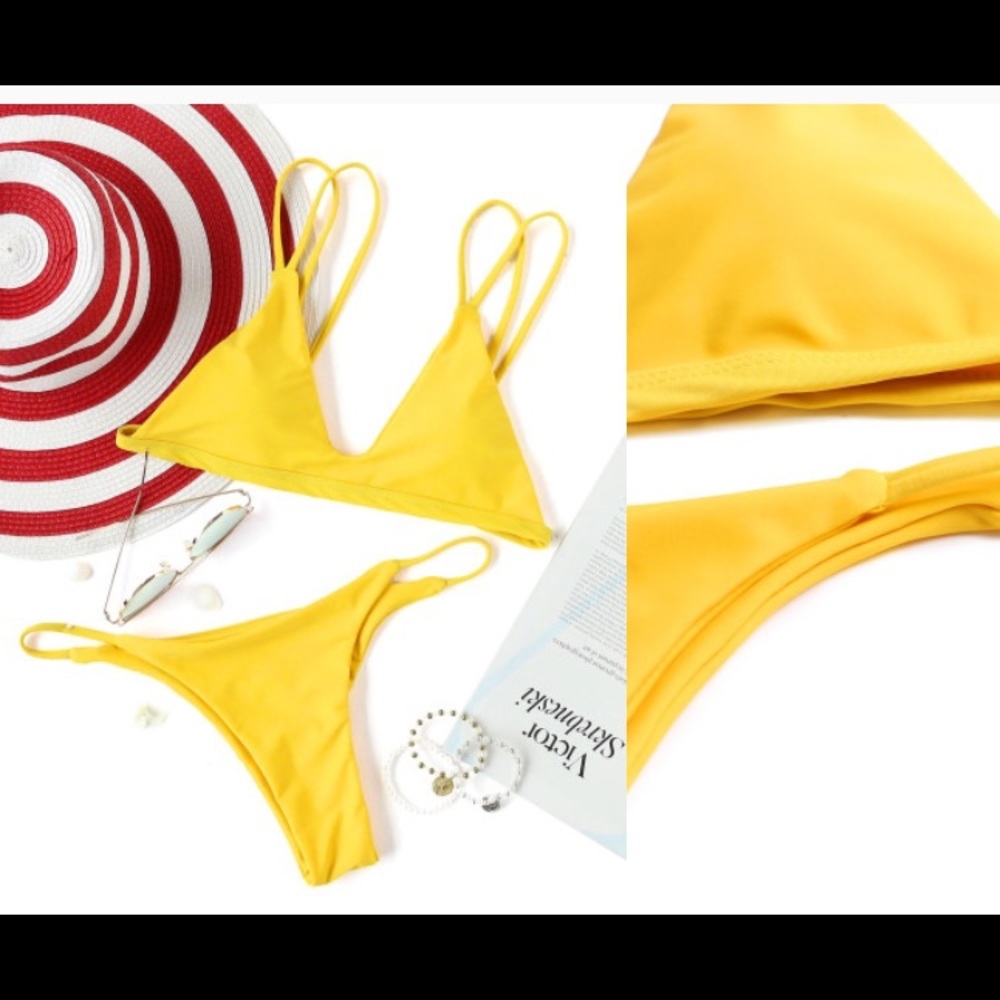 NWOT yellow bikini
