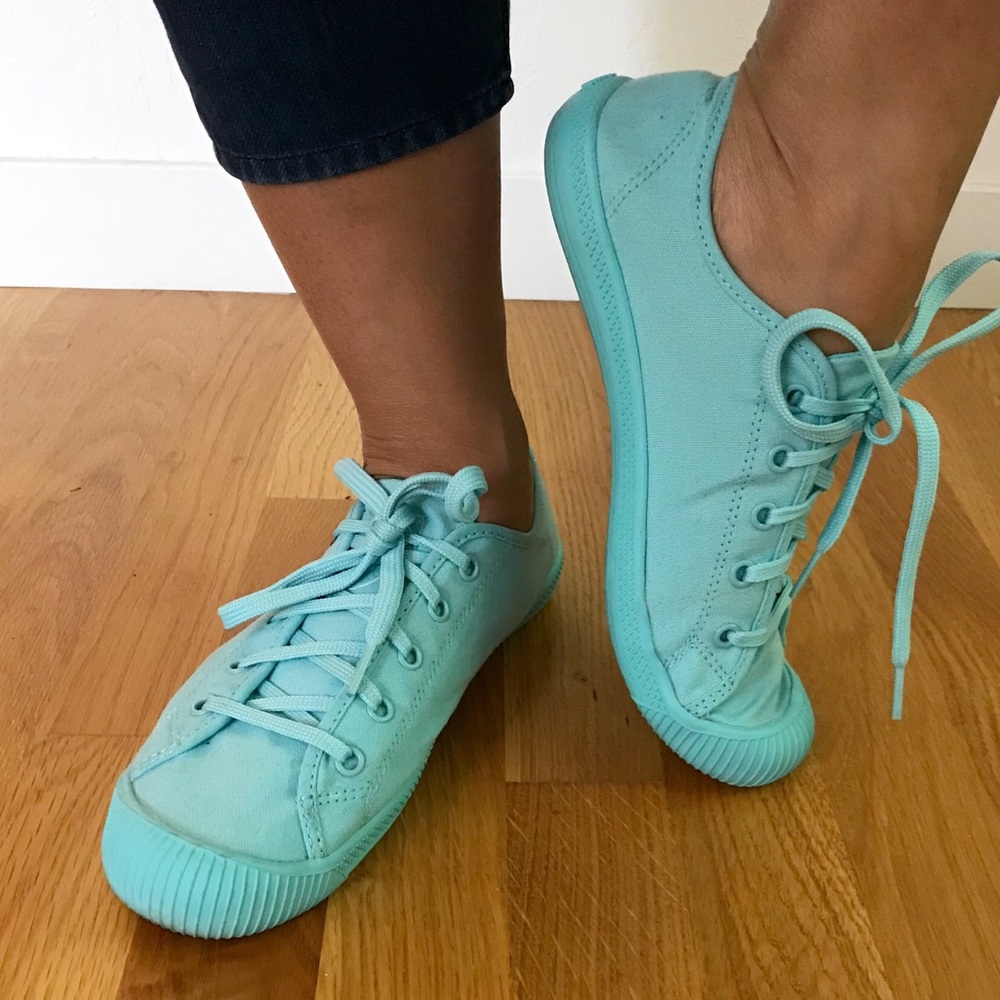 Palladium light blue lace-up sneakers