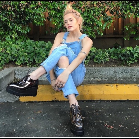 Stella Platform Wedge Sneakers Elyse in Pewter - Picture 2 of 4