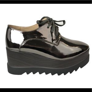 Stella Platform Wedge Sneakers Elyse in Pewter