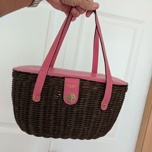 Kate Spade straw basket purse