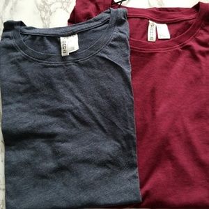 H&M Divided roll up sleeves basic tee-bundle of 2 H&M Divided roll up sleeves basic tee-bundle of 2