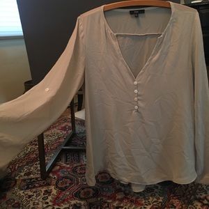Cream sheer blouse
