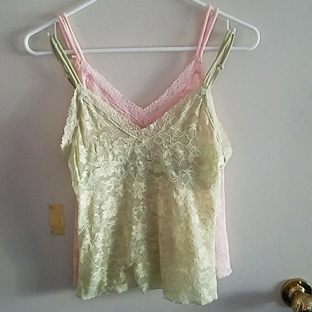 Lacy spaghetti strap