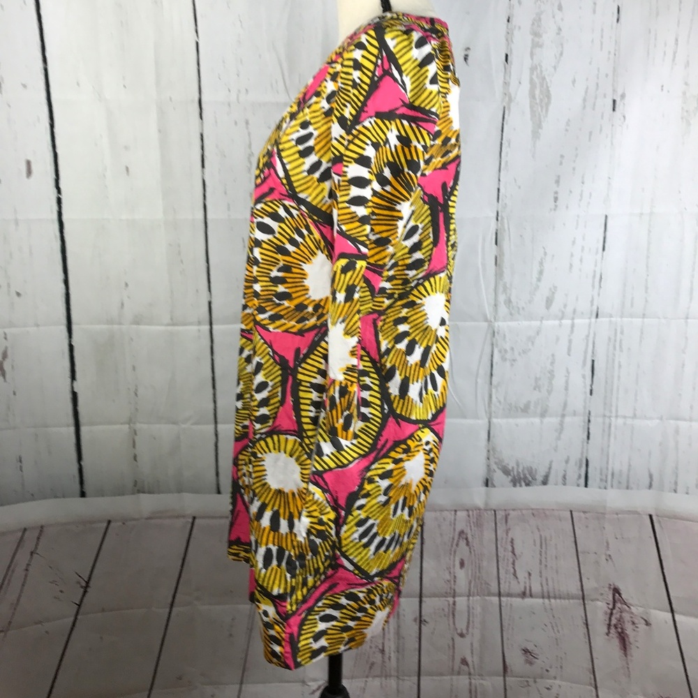 J. Crew Tunic Dress Ratti Electric Kiwi Tropical 6 - Picture 5 of 8