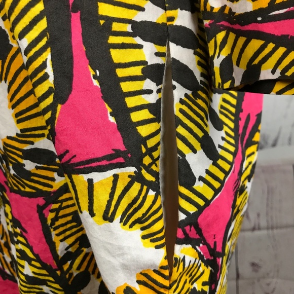 J. Crew Tunic Dress Ratti Electric Kiwi Tropical 6 - Picture 7 of 8