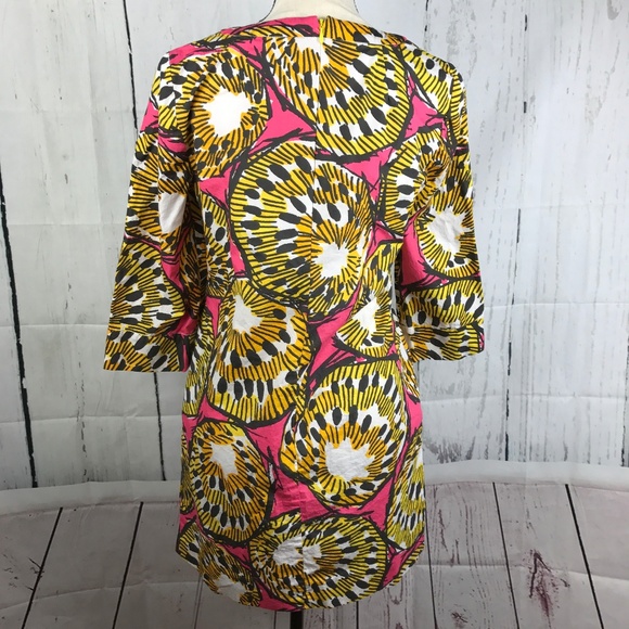 J. Crew Tunic Dress Ratti Electric Kiwi Tropical 6 - Picture 6 of 8