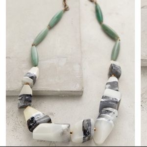 Anthropologie jade and resin necklace
