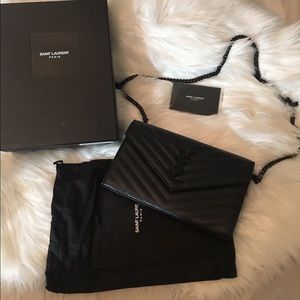 Ysl wallet chain all black