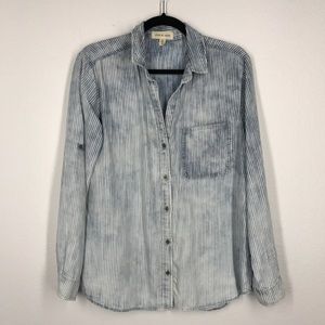 Anthropologie Cloth & Stone railroad stripe top M Anthropologie Cloth & Stone railroad stripe top M