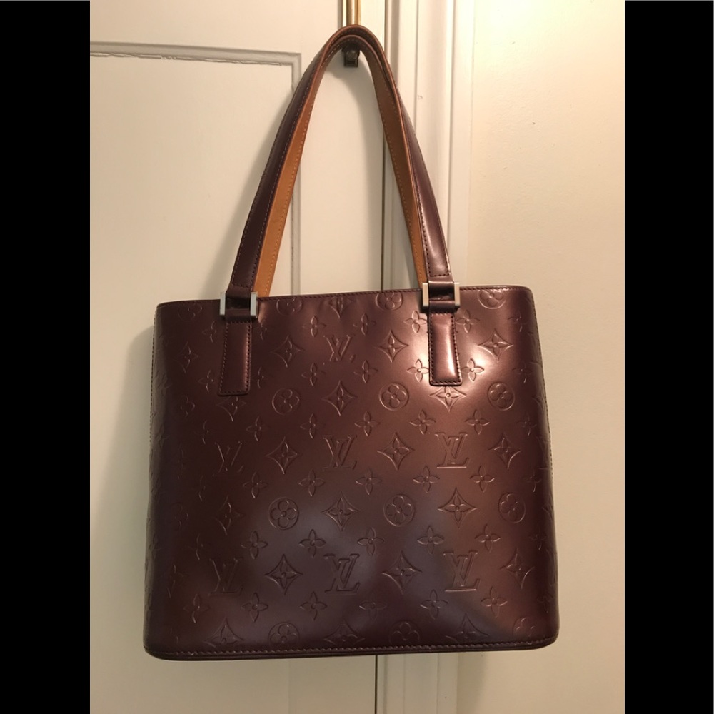 Authentic LV Houston Handbag Monogram Vernis