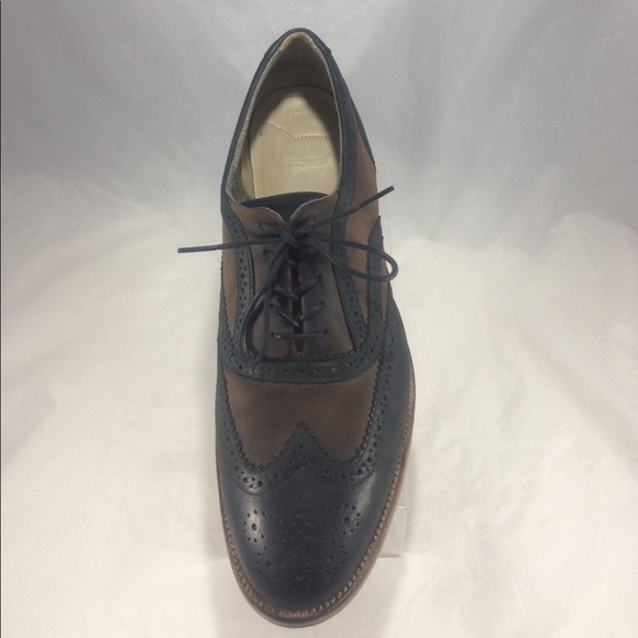 J Shoes men's size 13 blue & brown wingtip oxfords - Picture 2 of 8