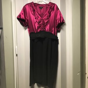 Magenta ruffle dress