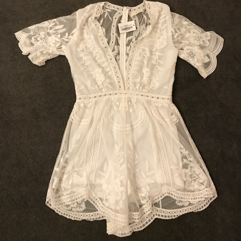 White Lace Romper