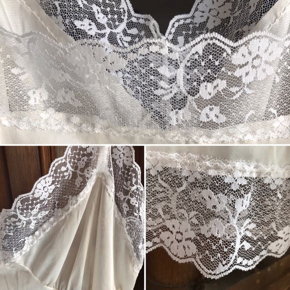 Vintage White Camelot Slip with Lace Trim Size 40 - Picture 4 of 4