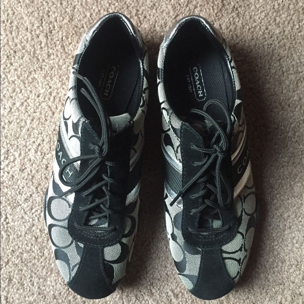 COACH sneaker in black grey and silver