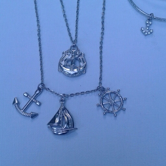 Boyfriend Girlfriend necklace set 3 bangles - Picture 2 of 3