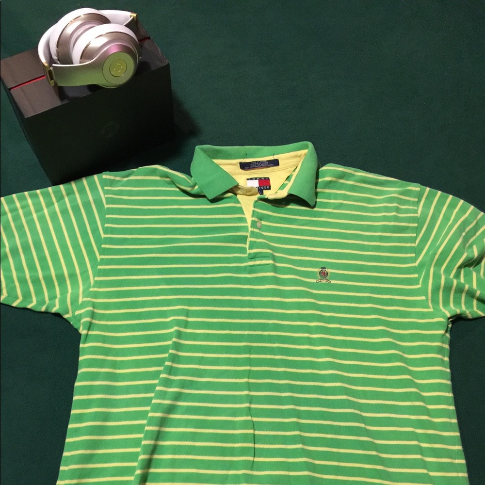 Green and Yellow Tommy Hilfiger Shirt