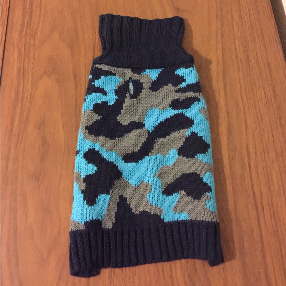Blue Camo Dog Sweater