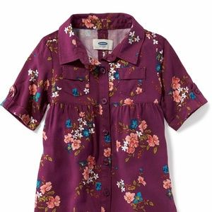 🔖NWT🔖 Old Navy Floral Twill Shirt Dress