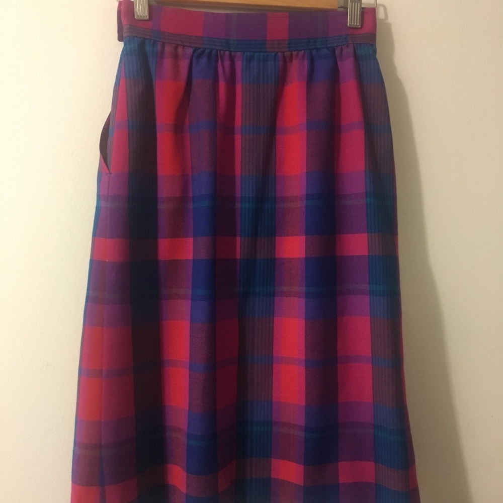 PENDLETON Miss Vintage Plaid Wool Maxi Skirt - Picture 6 of 8