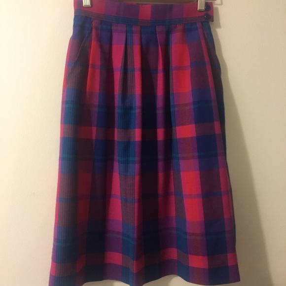 PENDLETON Miss Vintage Plaid Wool Maxi Skirt - Picture 5 of 8