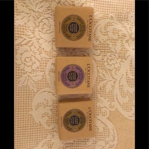L'occitane soaps. Set if three. Full size.