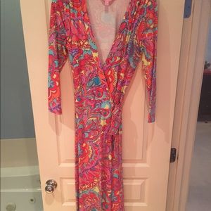 Lilly Pulitzer Maxi Wrap Dress, Medium