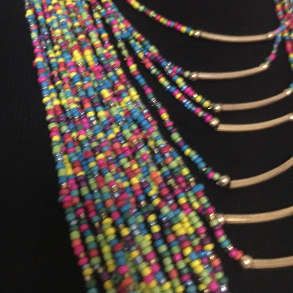 BEAUTIFUL SMALL LAYERED CABDY COLOR NECKLACE-NWT - Picture 2 of 8