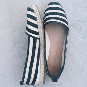 Antonio Melani Black and White Espadrilles Flats