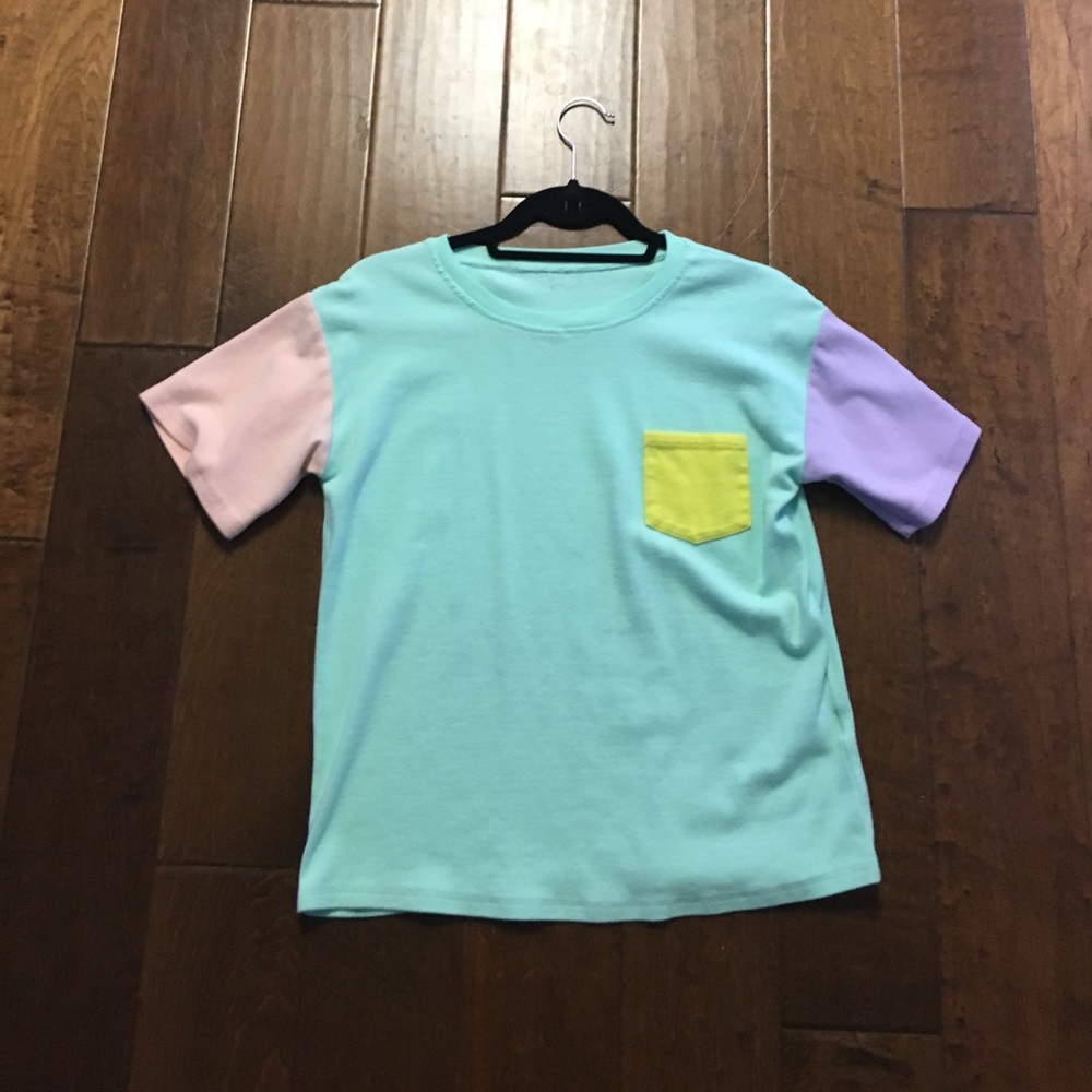 Color block oversized cotton T-shirt