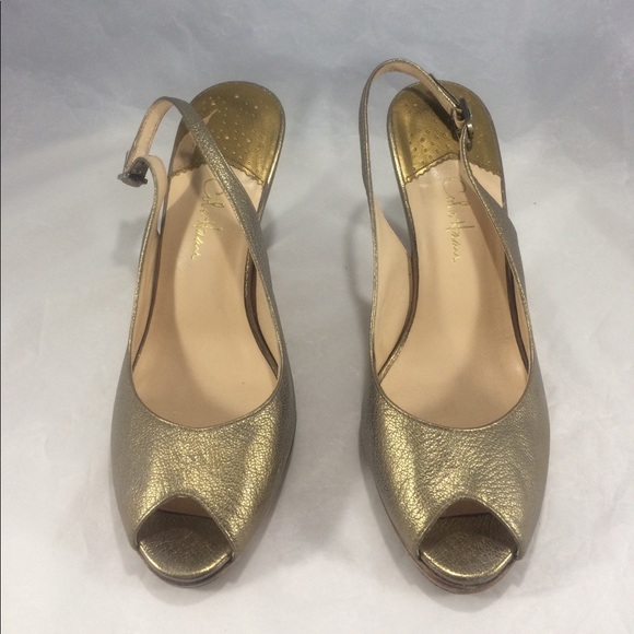 Cole haan Nike air gold sling back open toed heels - Picture 5 of 8