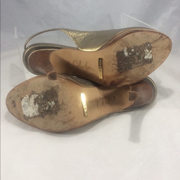 Cole haan Nike air gold sling back open toed heels - Picture 7 of 8