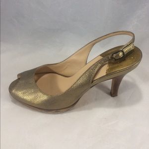 Cole haan Nike air gold sling back open toed heels