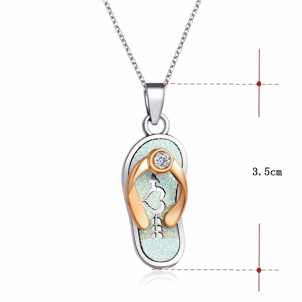 ❤️4 for $20 Sale❤️Sa Flipflop Desige Long Necklace - Picture 2 of 5