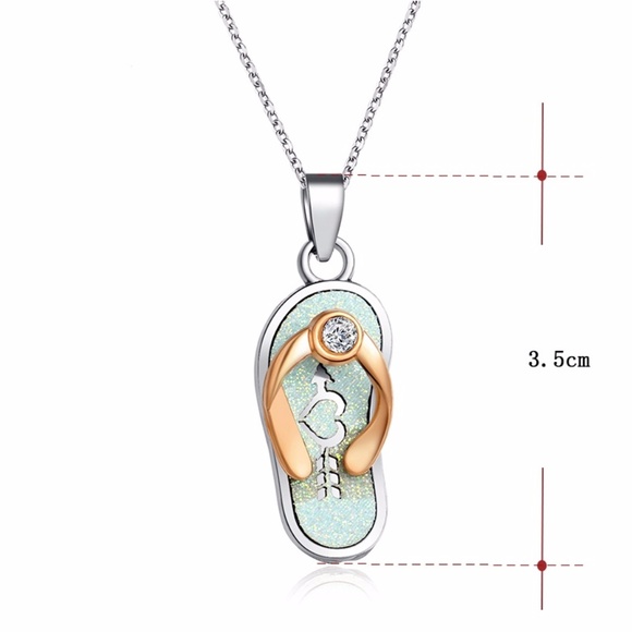 ❤️4 for $20 Sale❤️Sa Flipflop Desige Long Necklace - Picture 2 of 5