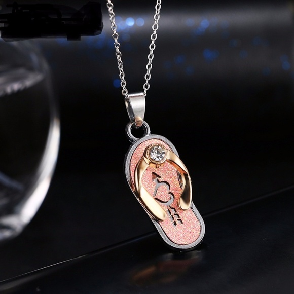 ❤️4 for $20 Sale❤️Sa Flipflop Desige Long Necklace - Picture 4 of 5