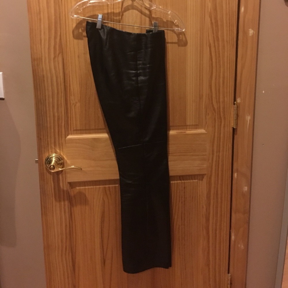 Danier black leather slacks