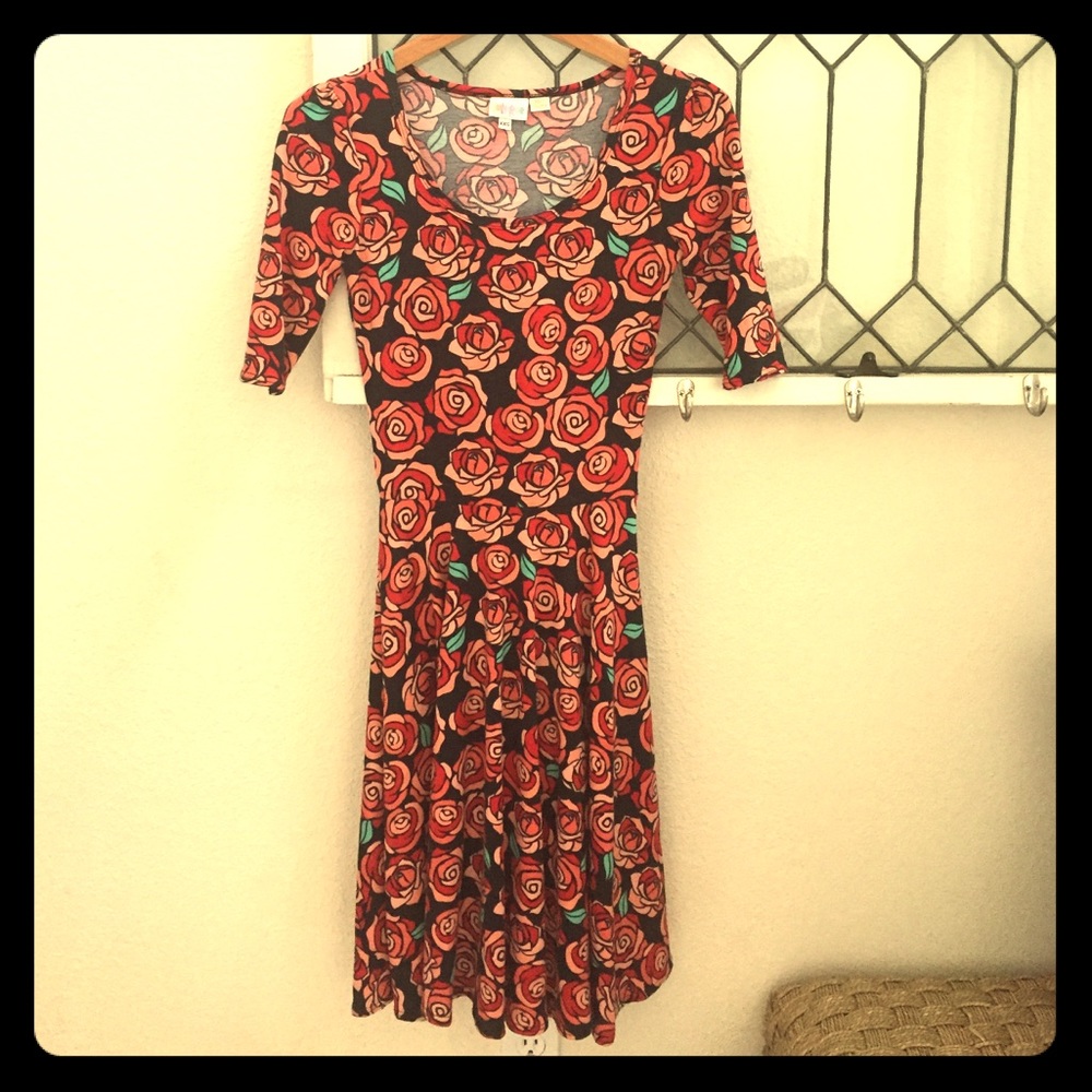 LulaRoe Disney roses Nicole dress